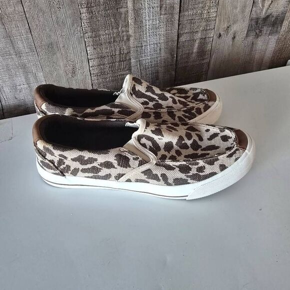 Roper Ladies' Slip On Leopard Print Shoe Sz 9 - Picture 1 of 7